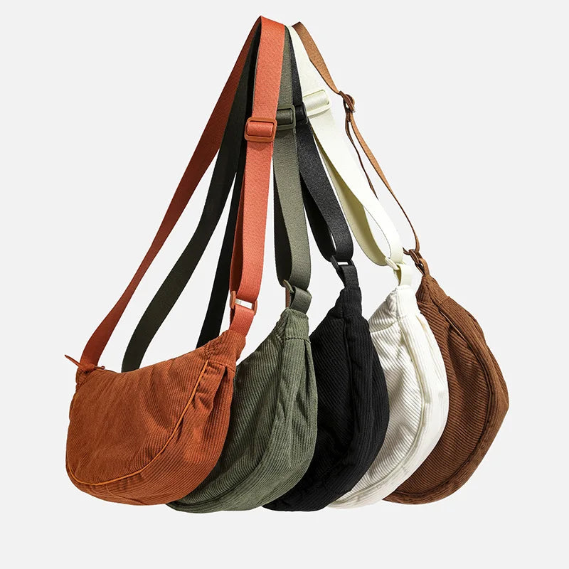 Gracie Corduroy Schoudertas Dames - Stijlvolle Eco-vriendelijke Mode-1