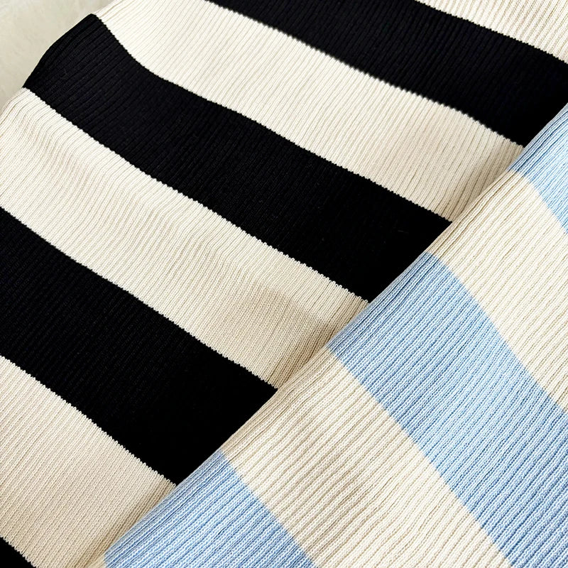 Dames Maxi Jurk Zomer met Streepjes en Split voor Casual en Feestelijke Gelegenheden-5