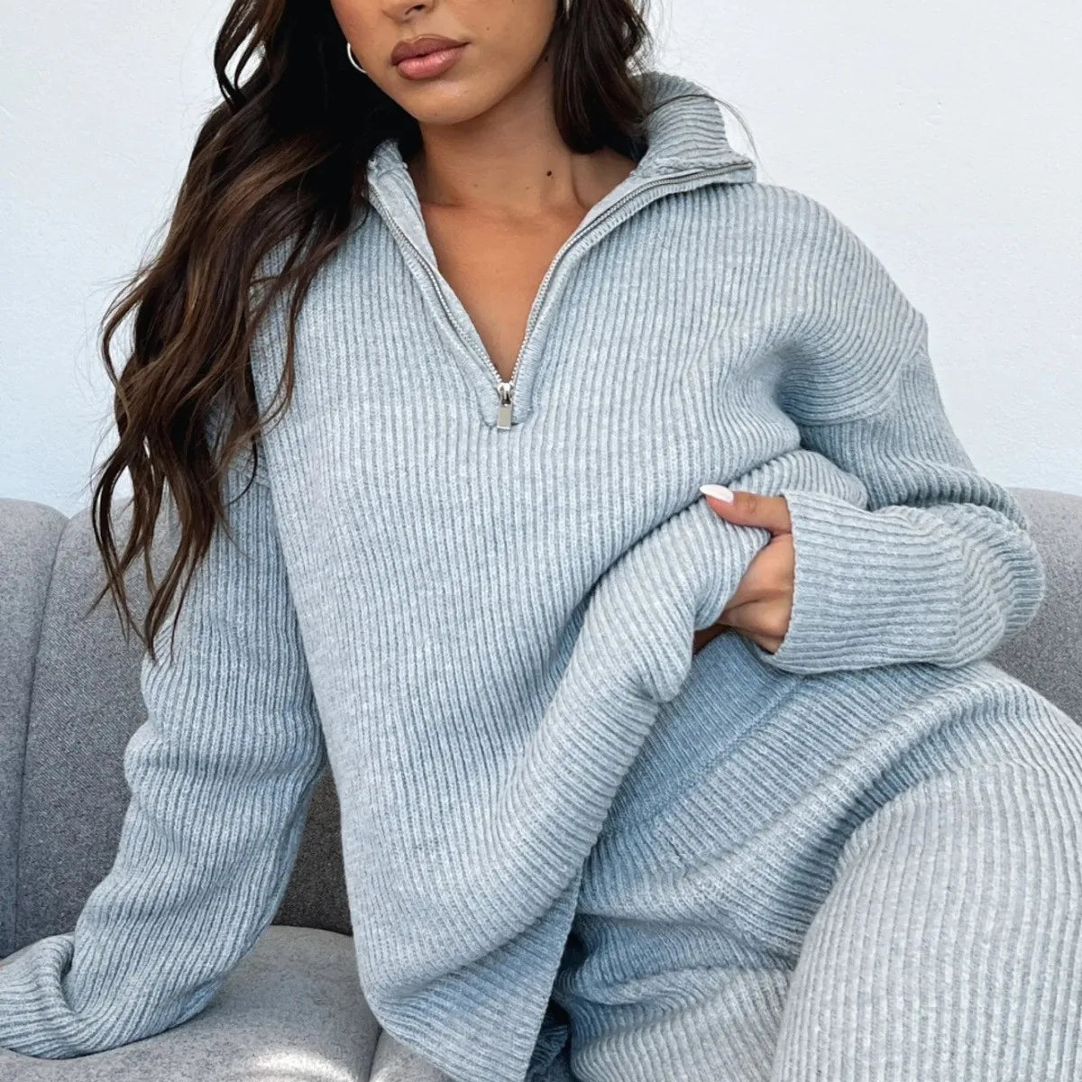 NOÉMI – Conjunto de Salón de Punto para Dama | Suave y Cálido para Otoño Invierno