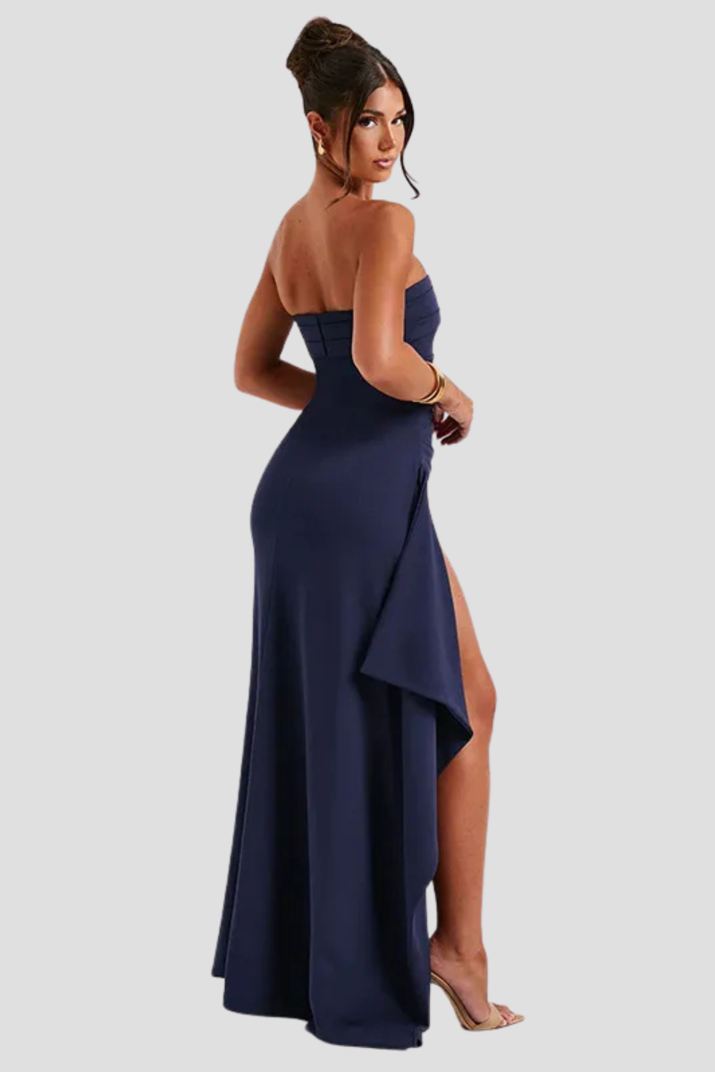 TROPEA TikTok Jurk Dames | Speelse Maxi Dress met Split voor Party Nights