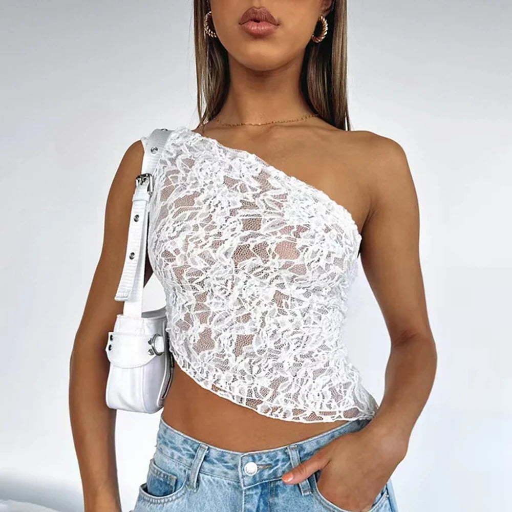 Dames Top Satijn Mouwloos Elegante Stijl-1