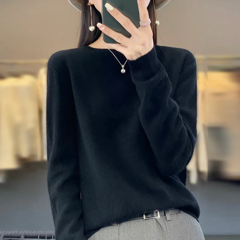 MAREN – Fijne Merino Knit | Luxe Gebreide Trui voor Herfst & Winter