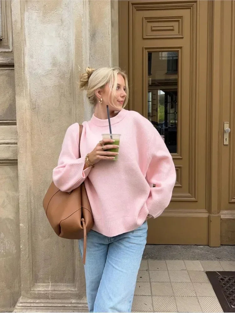 ISLA - YAYA suéter de punto rosa para mujer - Casual y cómodo