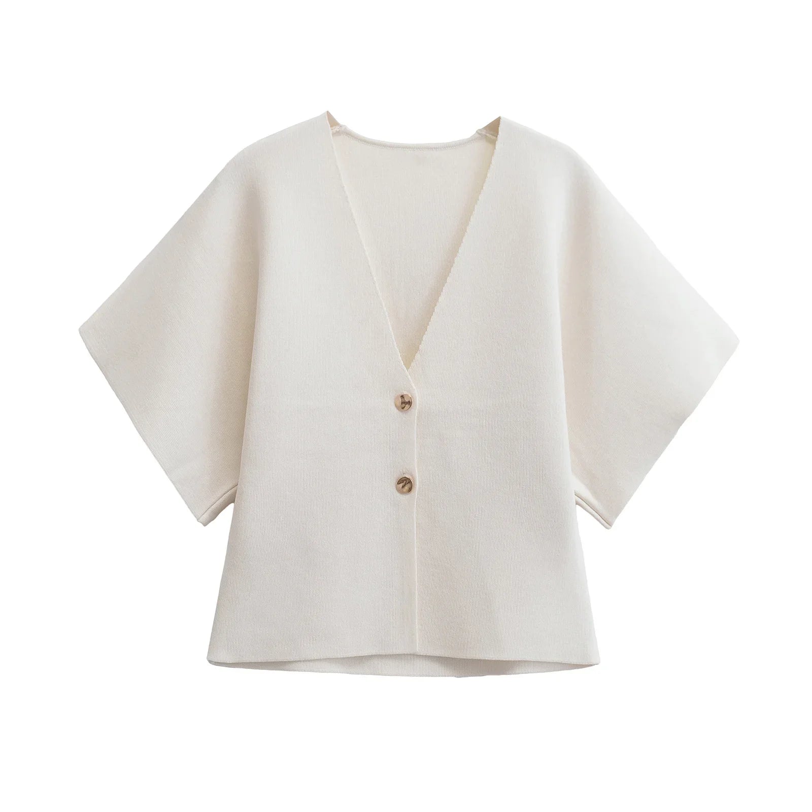 Dames Blouse V-hals Elegante Stijl Korte Mouwen-5