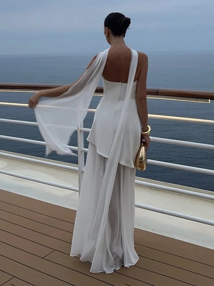 Dames Lange Jurk Strapless Elegante Lange Zomerjurk voor Strand en Speciale Gelegenheden-3