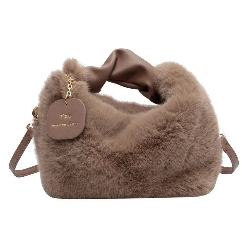 Luxe Draagtas voor Dames in Plushies Stijl - Chique en Trendy Accessoire-4