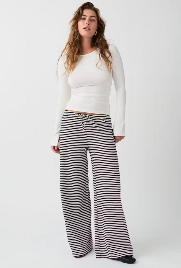 Pantalón a rayas SOLÉA para mujer | Cómodo y suave para casa y casual