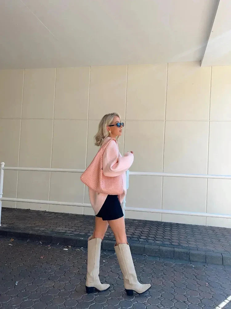 ISLA - YAYA suéter de punto rosa para mujer - Casual y cómodo