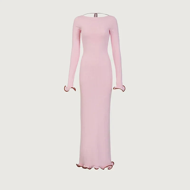 Variant image for Dames Mini Jurk Gebreid met Contrastkleur - Stijlvolle Feestelijke Kleding-18