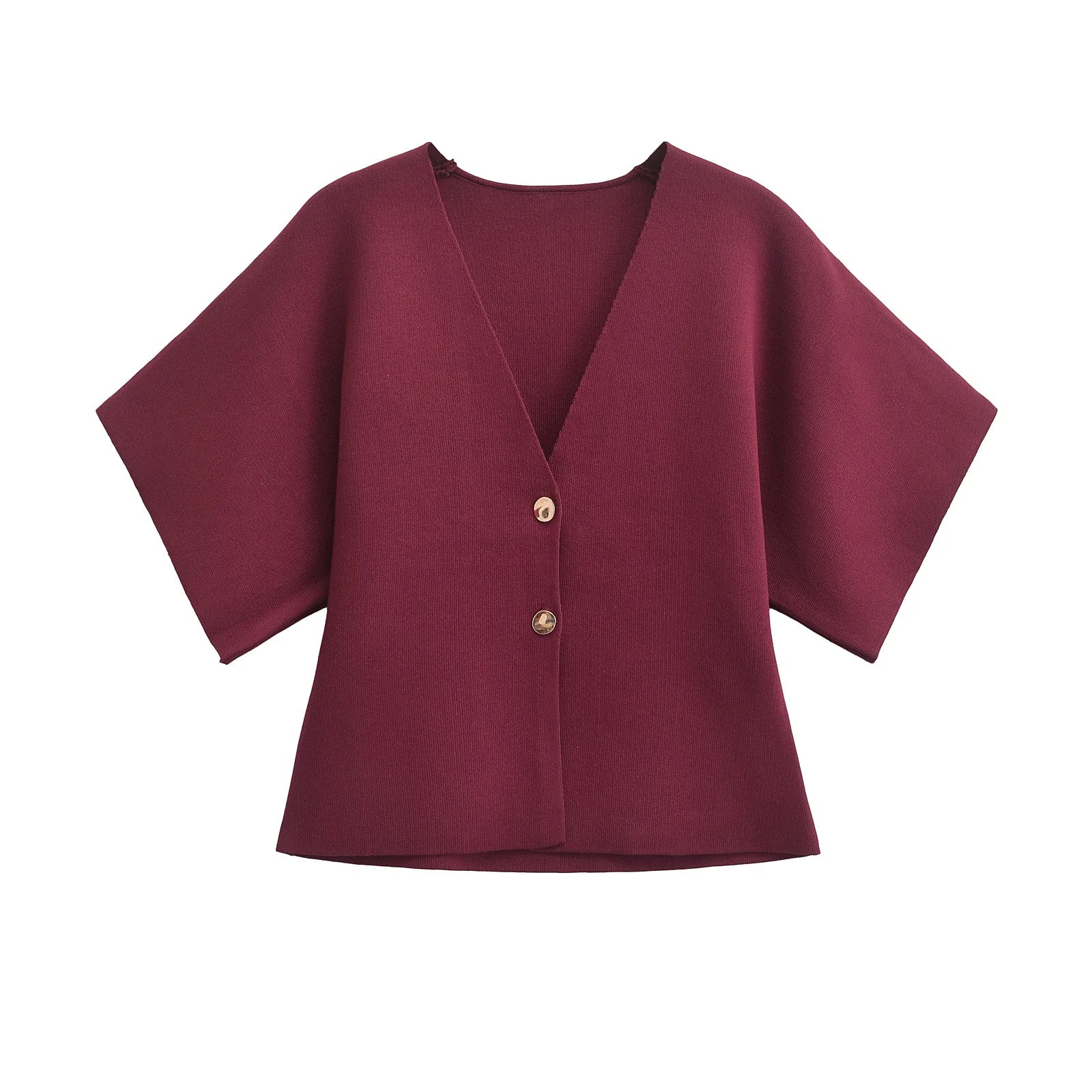 Dames Blouse V-hals Elegante Stijl Korte Mouwen-6