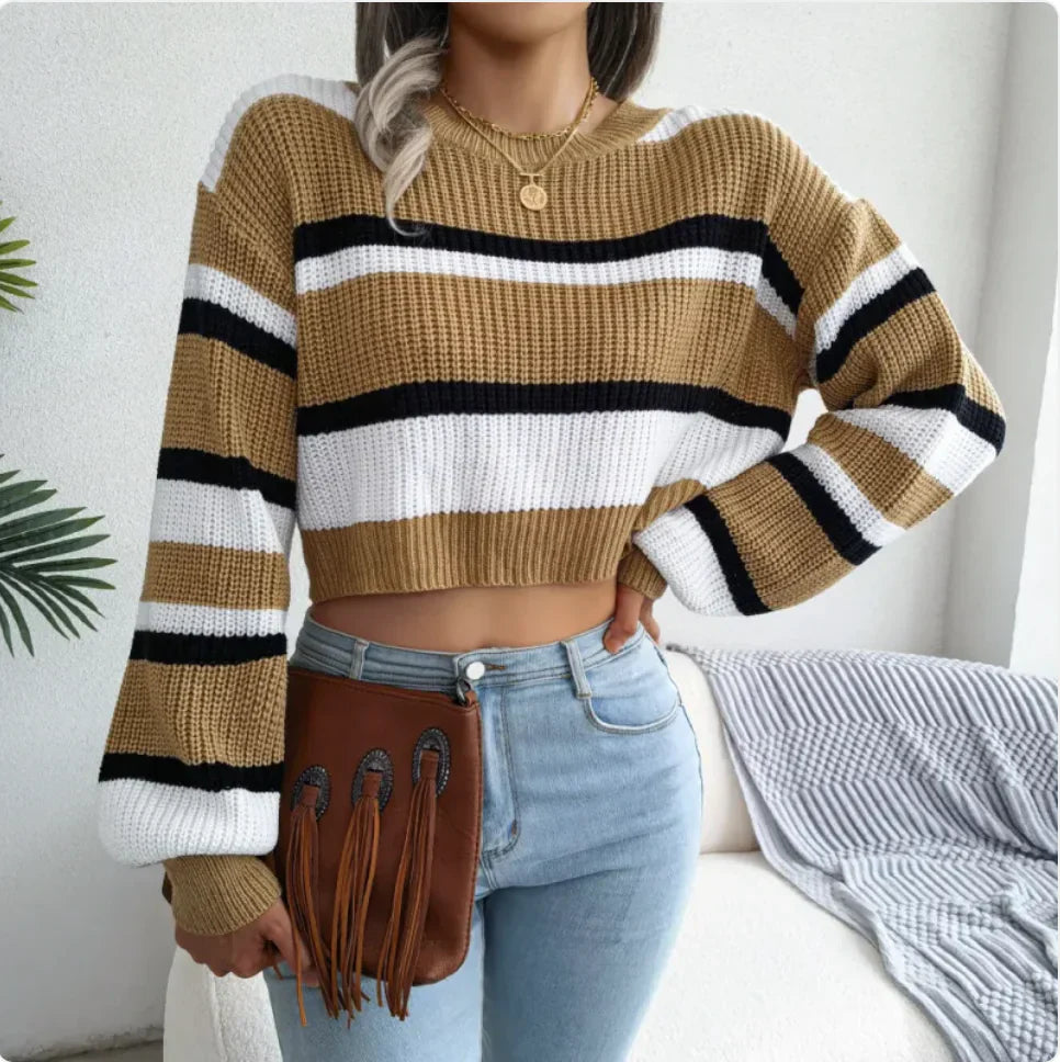 HYGGE – Maglione corto a maglia | Look primaverile moderno