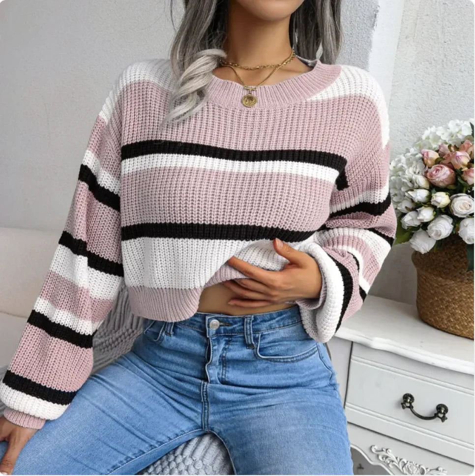 HYGGE – Maglione corto a maglia | Look primaverile moderno