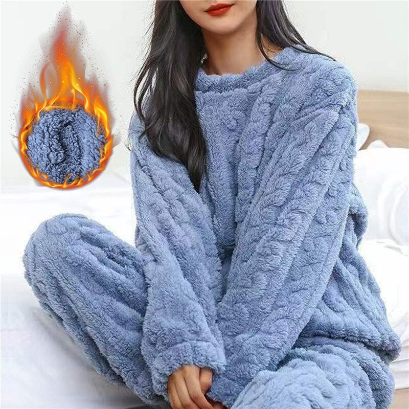 FLOKI - Pijama de forro polar esponjoso para mujer
