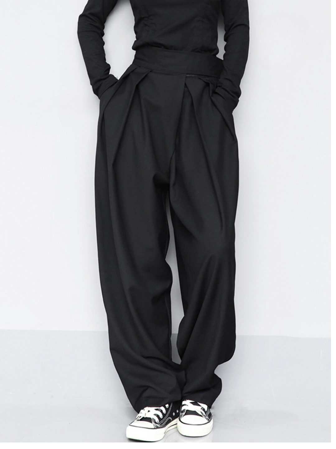 LIVIA – Pantaloni larghi alla moda con chiusura a strappo