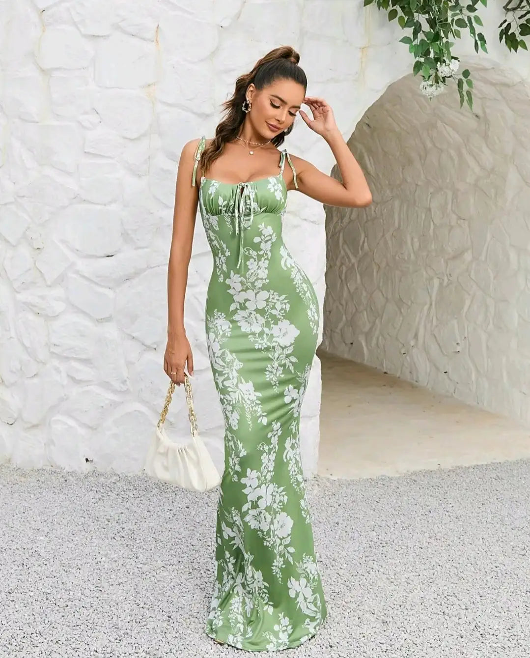 FLORA Maxi Jurk Donna | Stampa floreale & Look elegante per primavera ed estate