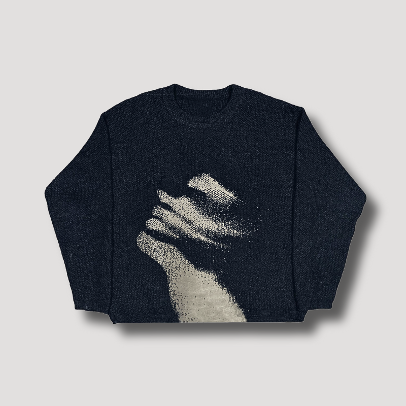 BRIGGS – Maglione Y2K lavorato a maglia robusto in stile streetwear per lui e per lei