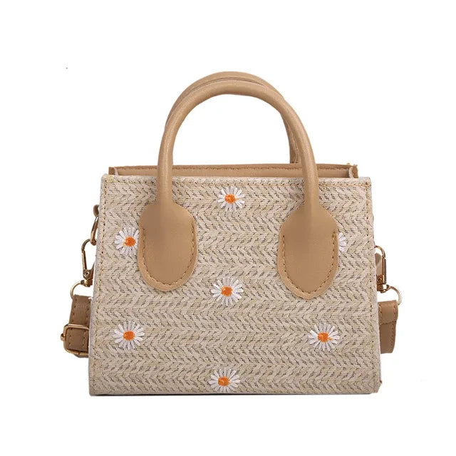 Variant image for Serena Handtas Dames Geweven Met Bloemenaccenten Voor Zomerstijl-2