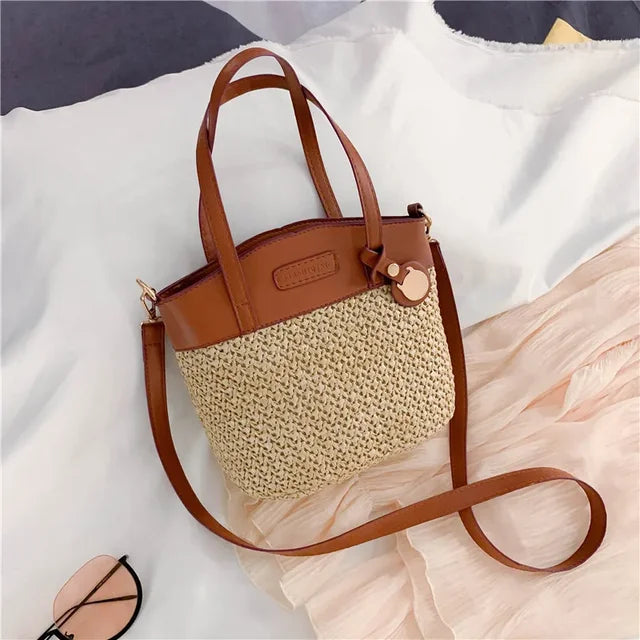 Valerie Schoudertas Dames Vintage Stijl Handgemaakt Met Geweven Patroon-1