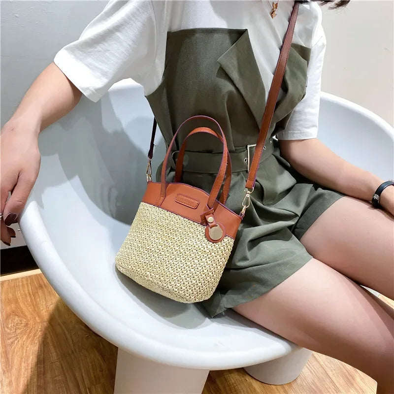 Valerie Schoudertas Dames Vintage Stijl Handgemaakt Met Geweven Patroon-4