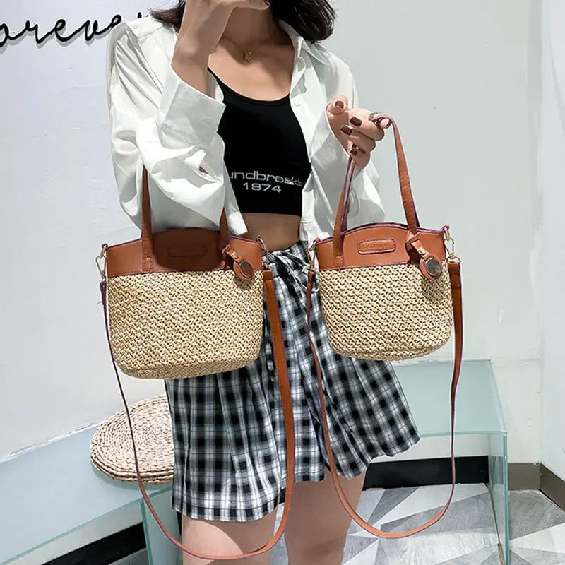 Valerie Schoudertas Dames Vintage Stijl Handgemaakt Met Geweven Patroon-3