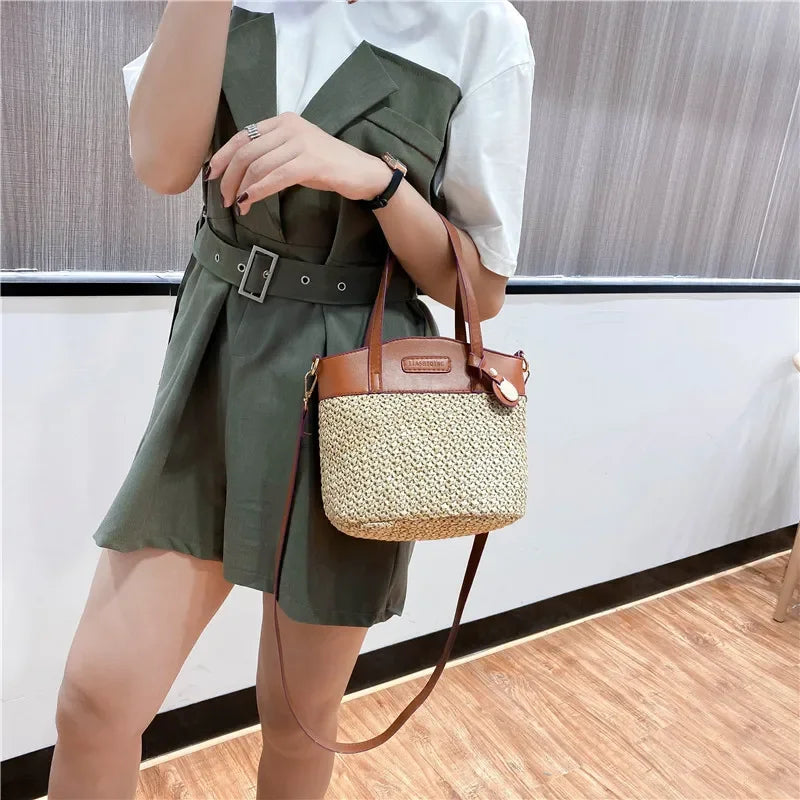 Valerie Schoudertas Dames Vintage Stijl Handgemaakt Met Geweven Patroon-5