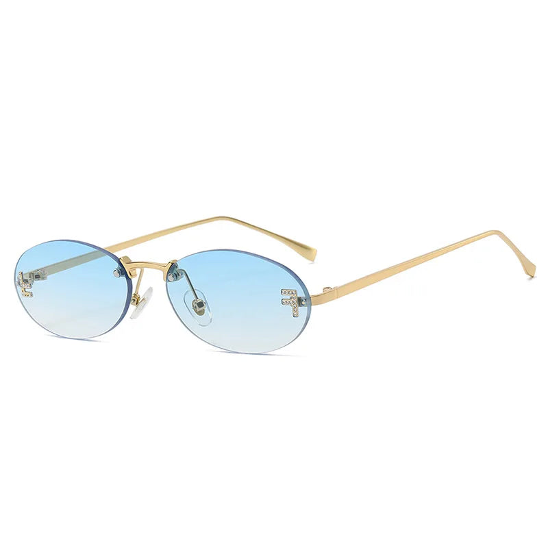 Variant image for Laila Randloze Ovale Zonnebril Dames - Stijlvolle Mode Accessoire-3