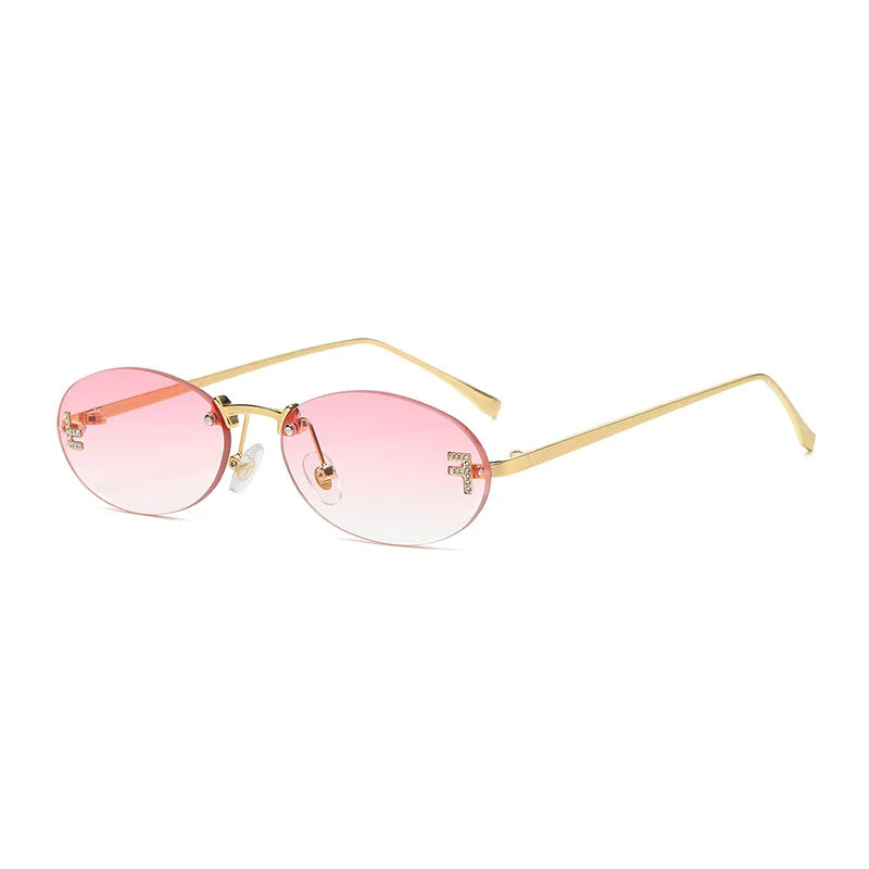 Variant image for Laila Randloze Ovale Zonnebril Dames - Stijlvolle Mode Accessoire-2