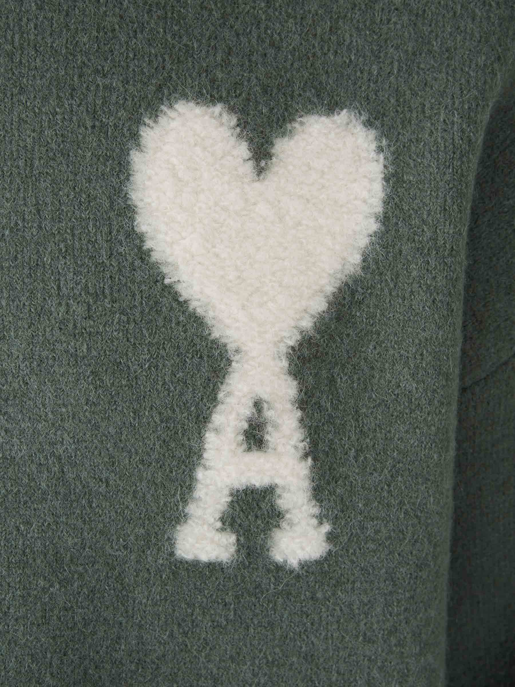 Ami Paris Maglione con Logo a Cuore per Uomo | Morbido & Elegante Maglione con Vestibilità Rilassata