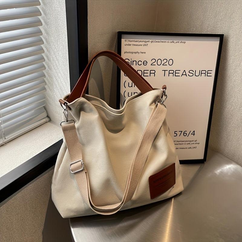 Eenvoudige Canvas Schoudertas Dames - Stijlvolle Billie Tas-1