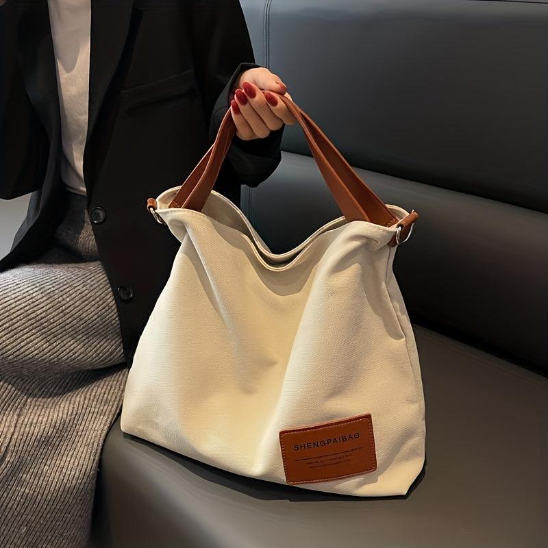 Eenvoudige Canvas Schoudertas Dames - Stijlvolle Billie Tas-2