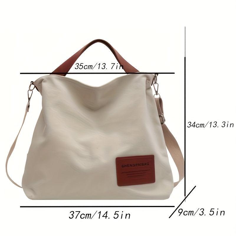 Eenvoudige Canvas Schoudertas Dames - Stijlvolle Billie Tas-3