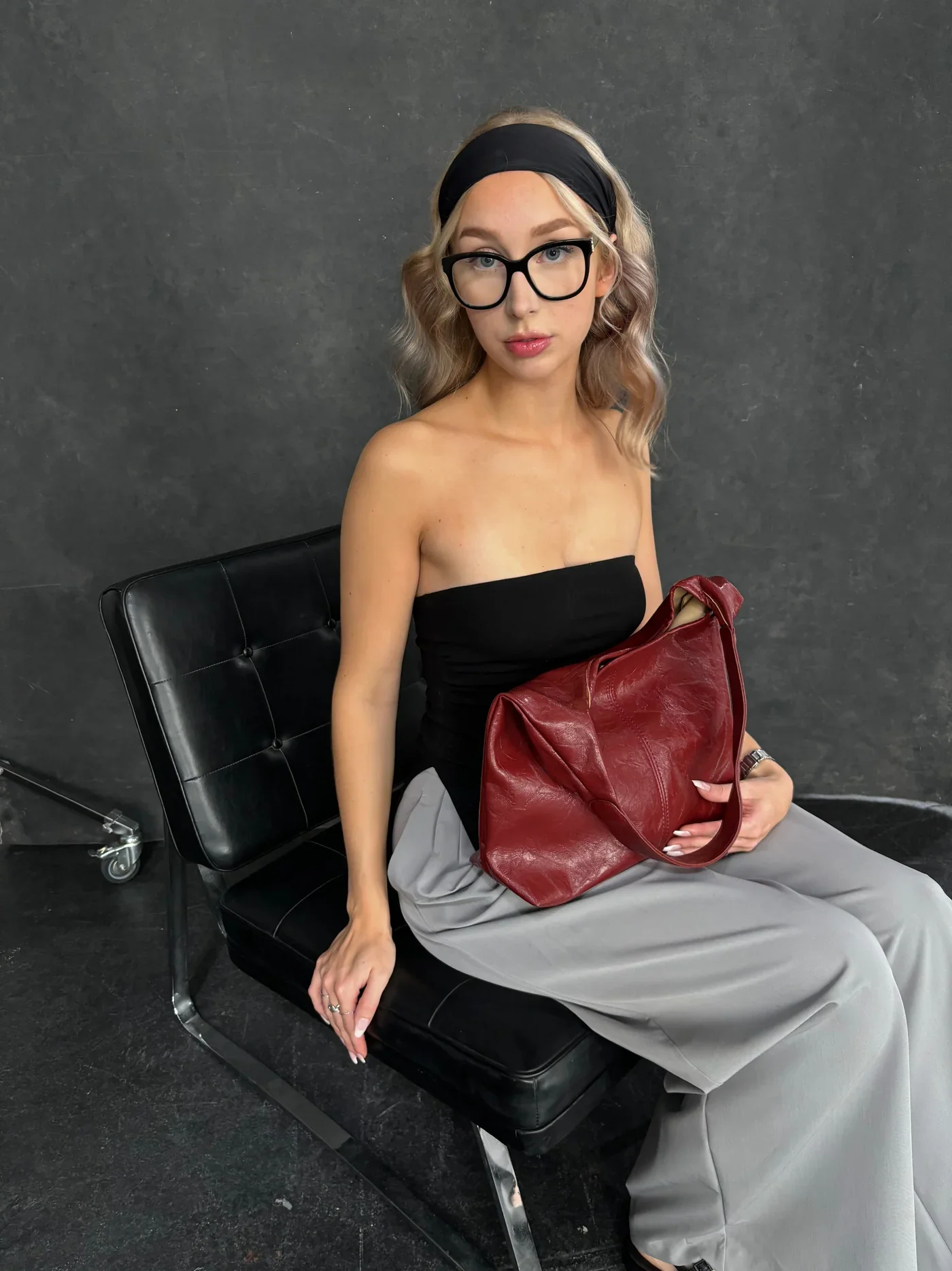 Klassieke Leren Handtas Dames Zwart Tijdloze Elegantie-2