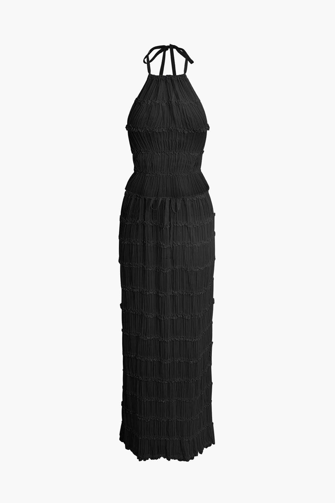 ISLA - Ensemble gonna a ruches boho e schiena scoperta