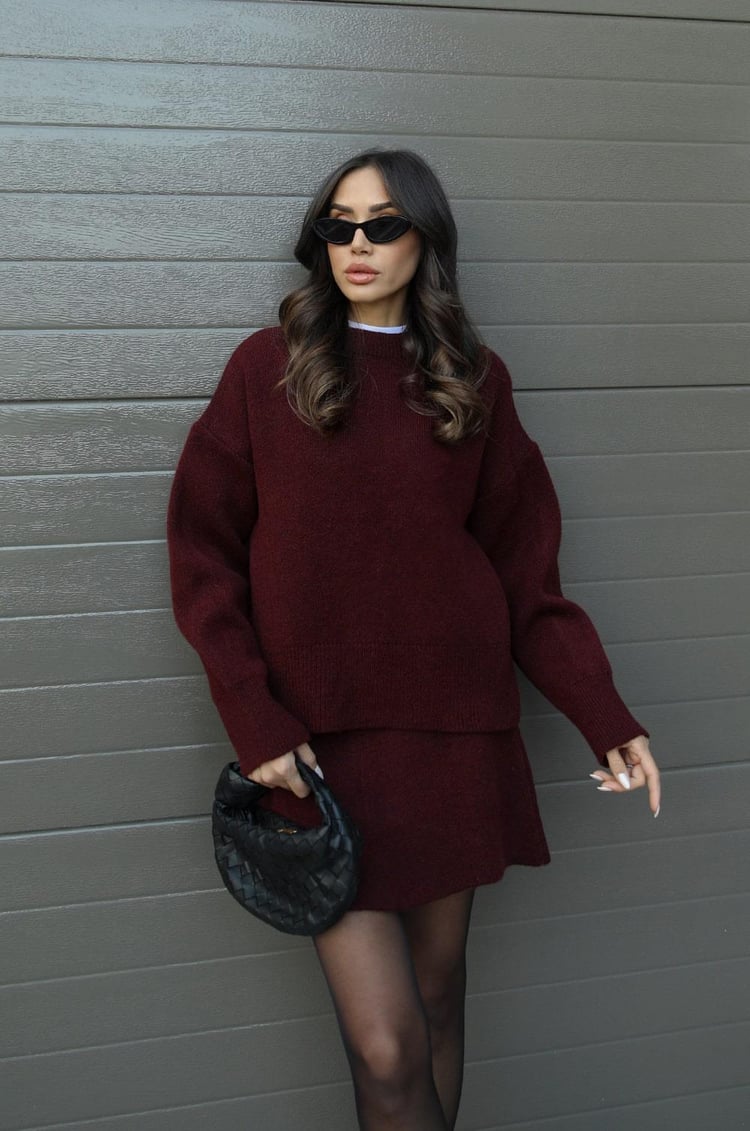 ASTRID - Set autunnale alla moda con gonna e maglione | Elegante e comodo