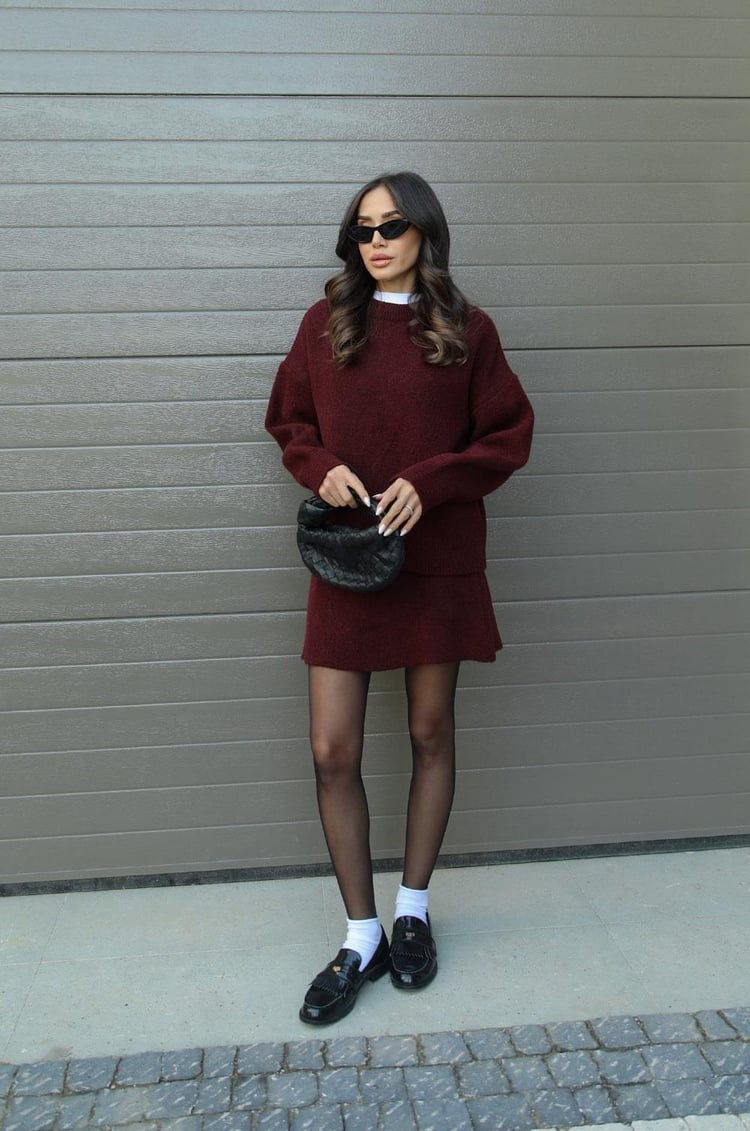 ASTRID - Set autunnale alla moda con gonna e maglione | Elegante e comodo