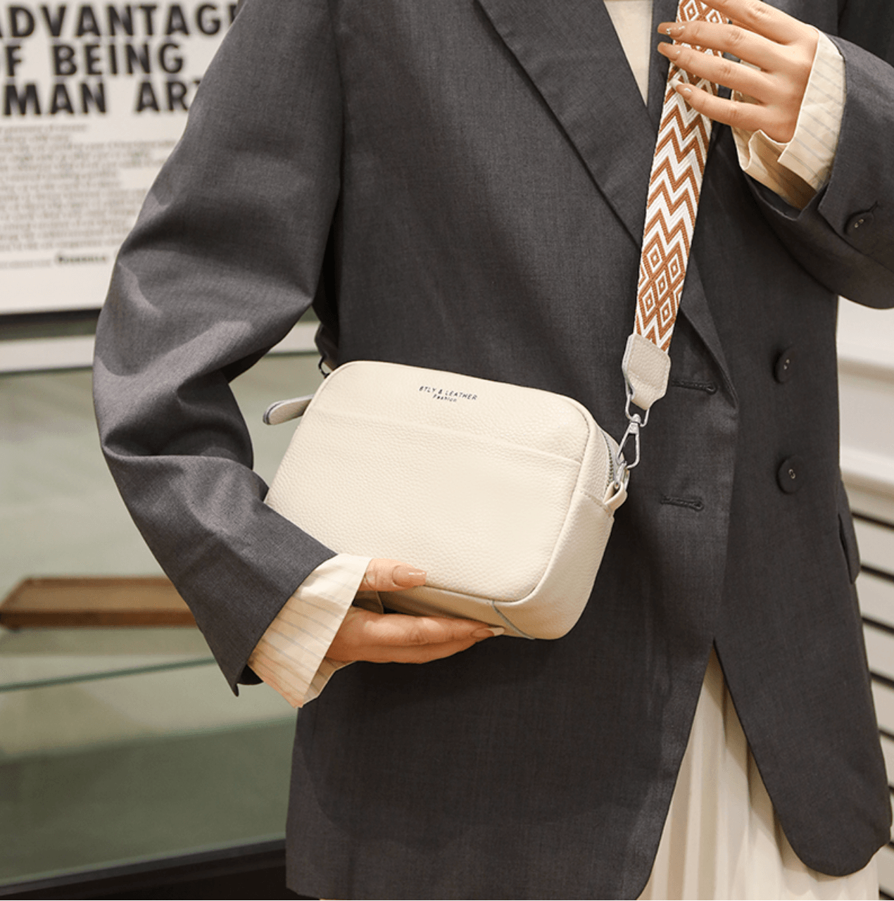Ulrika Crossbody Tas Dames Leer Elegant Stijl-3