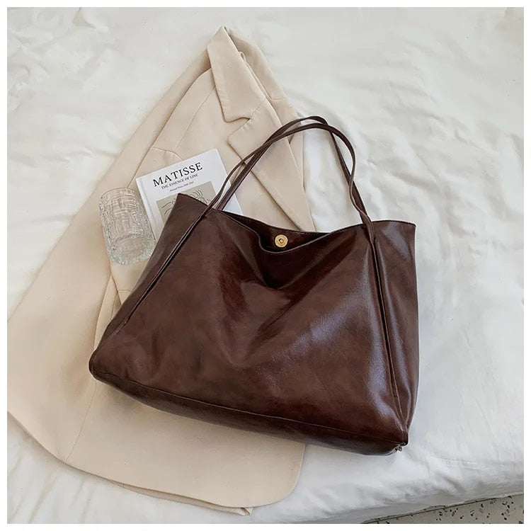 Variant image for Emory Grote Handtas Dames Retro Stijl Elegante PU-Lederen Tas-5