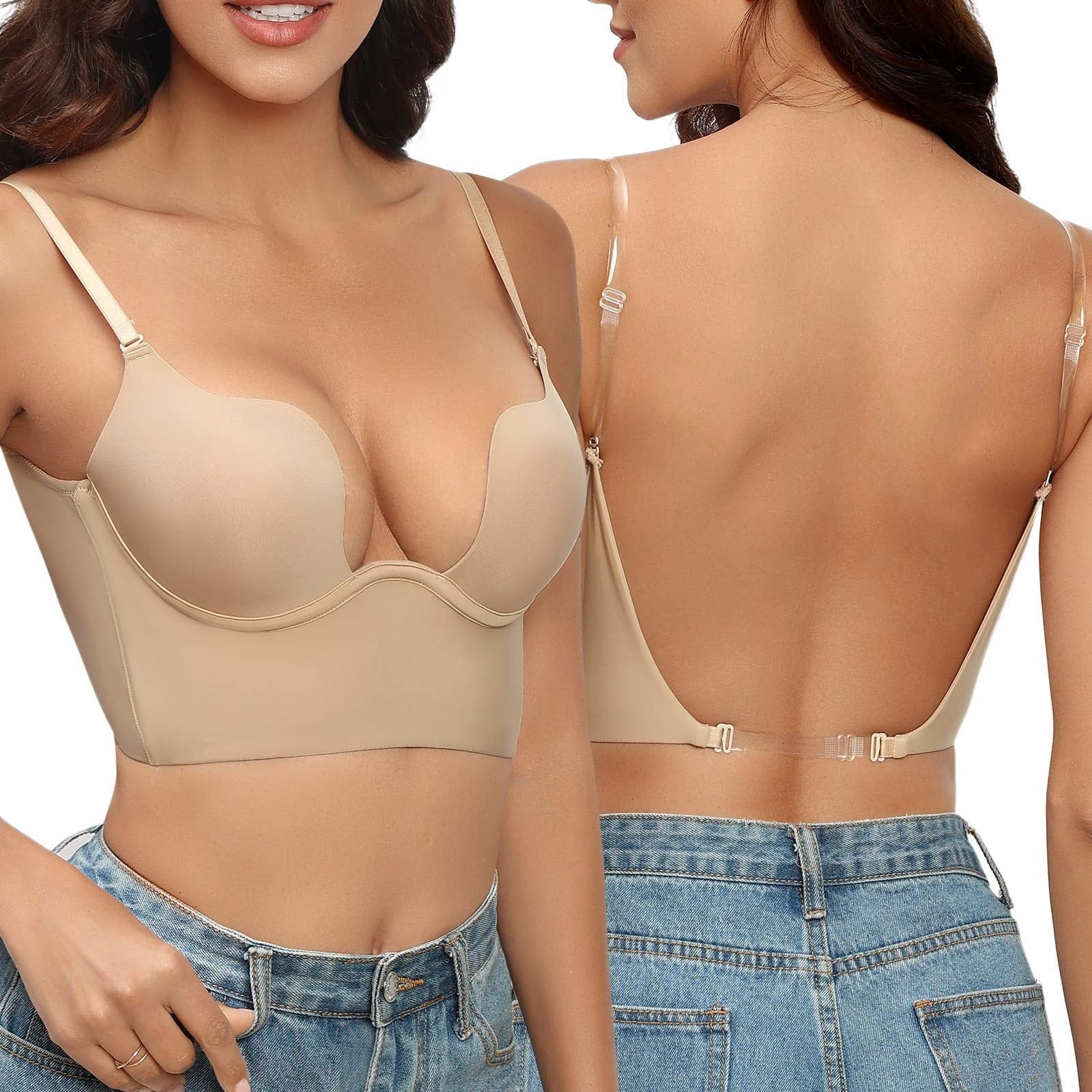 FEMME - Reggiseno senza schienale senza cuciture per comfort e stile ultimativi