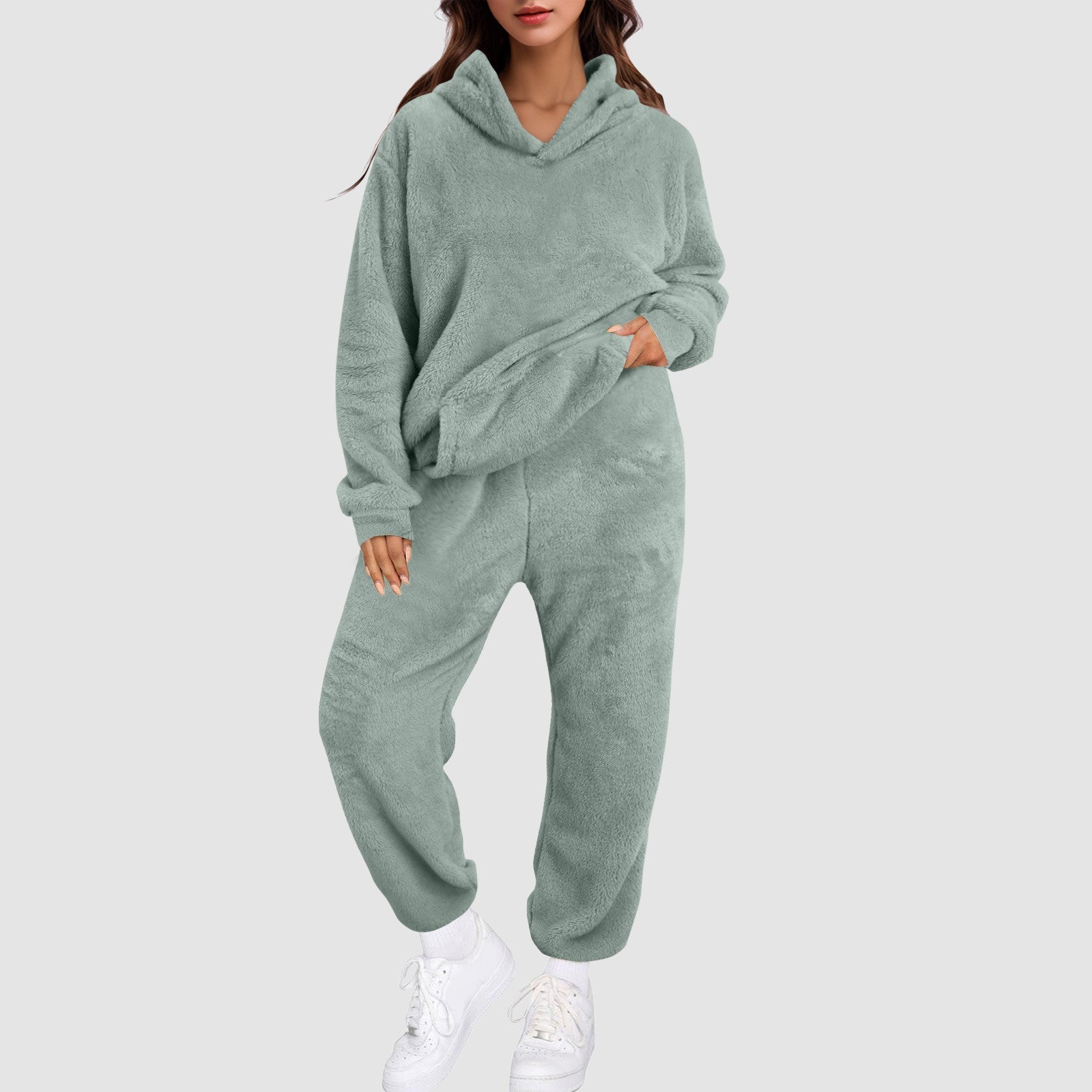 FENNA - Accogliente e Caldo Huispak per Donne con Maglione Teddy