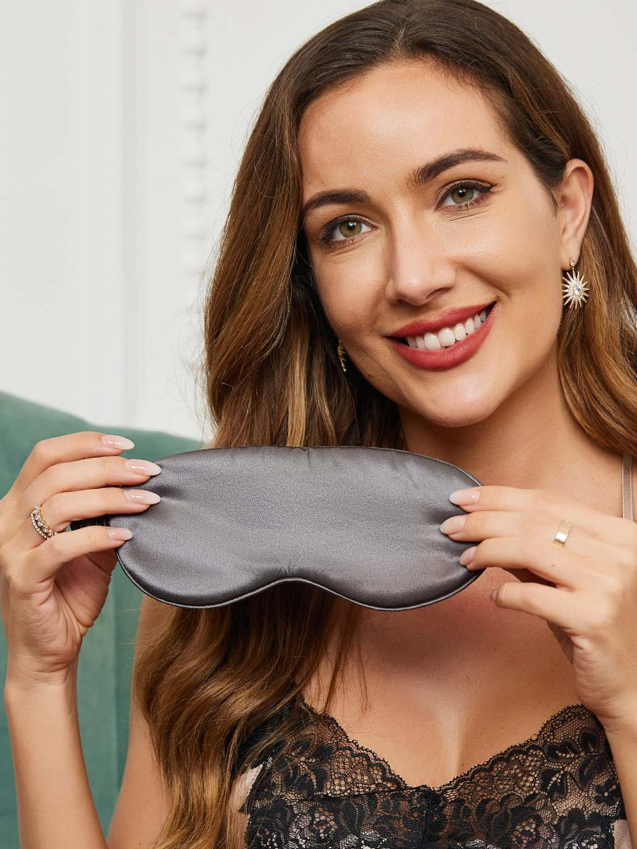 LUMORA - Maschera per gli occhi in seta morbida per un riposo ottimale