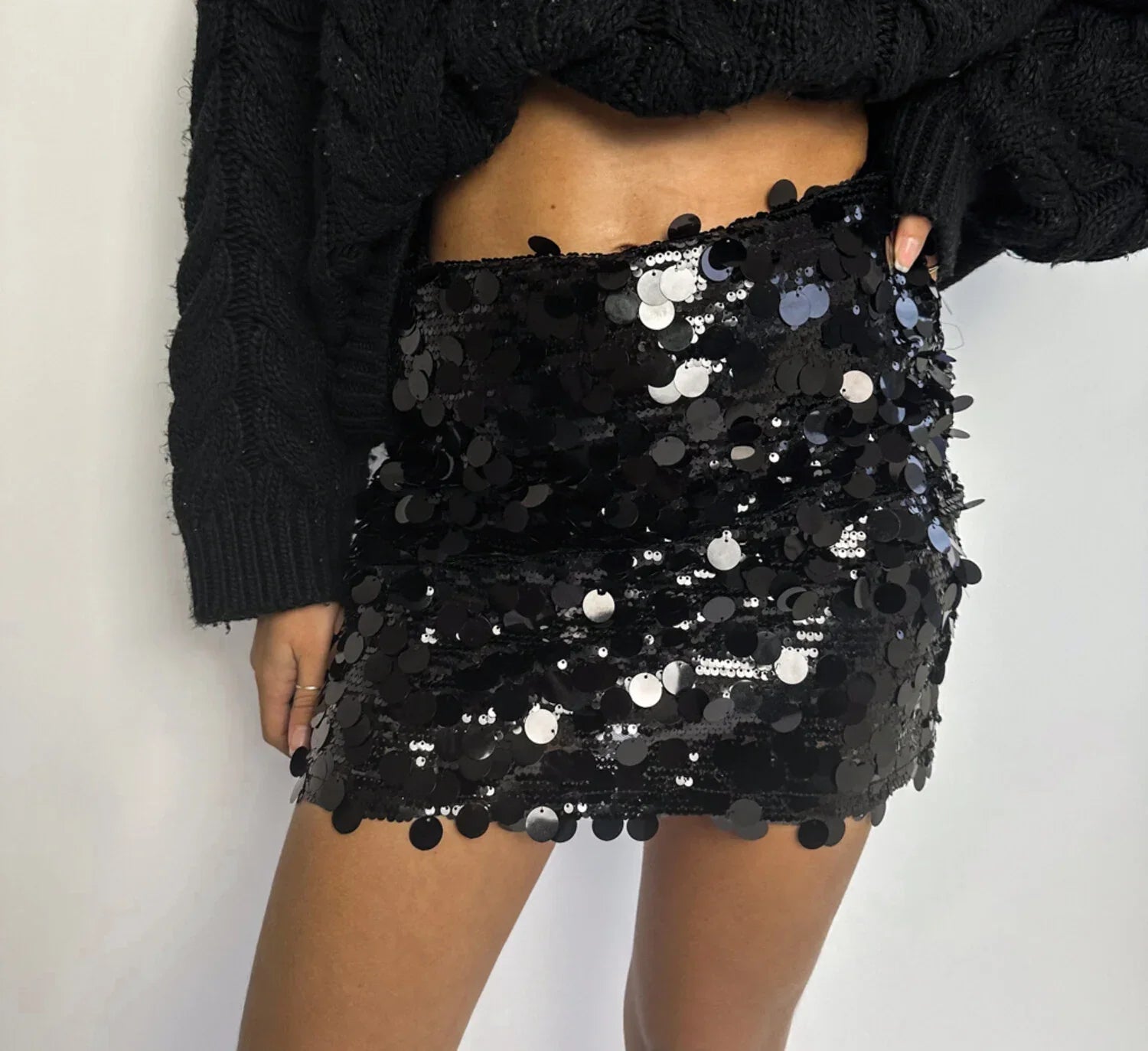 SIRENA – Falda mini de lentejuelas para un look glamuroso