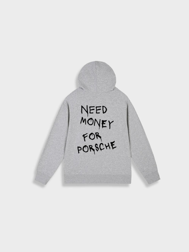 PORSJA – Hai bisogno di soldi per la felpa con cappuccio Porsche | Felpa con cappuccio streetwear alla moda