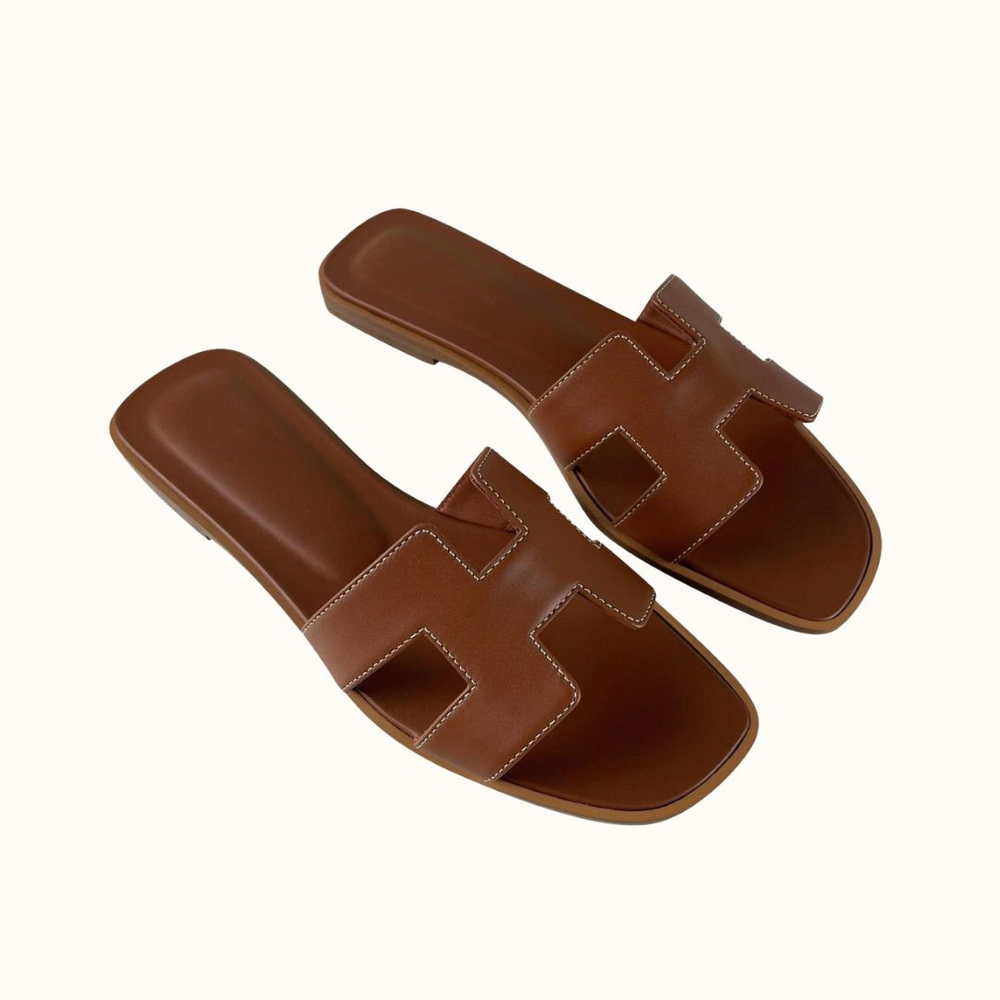 H – Zapatillas de cuero a la moda para damas | Cómodas y suaves