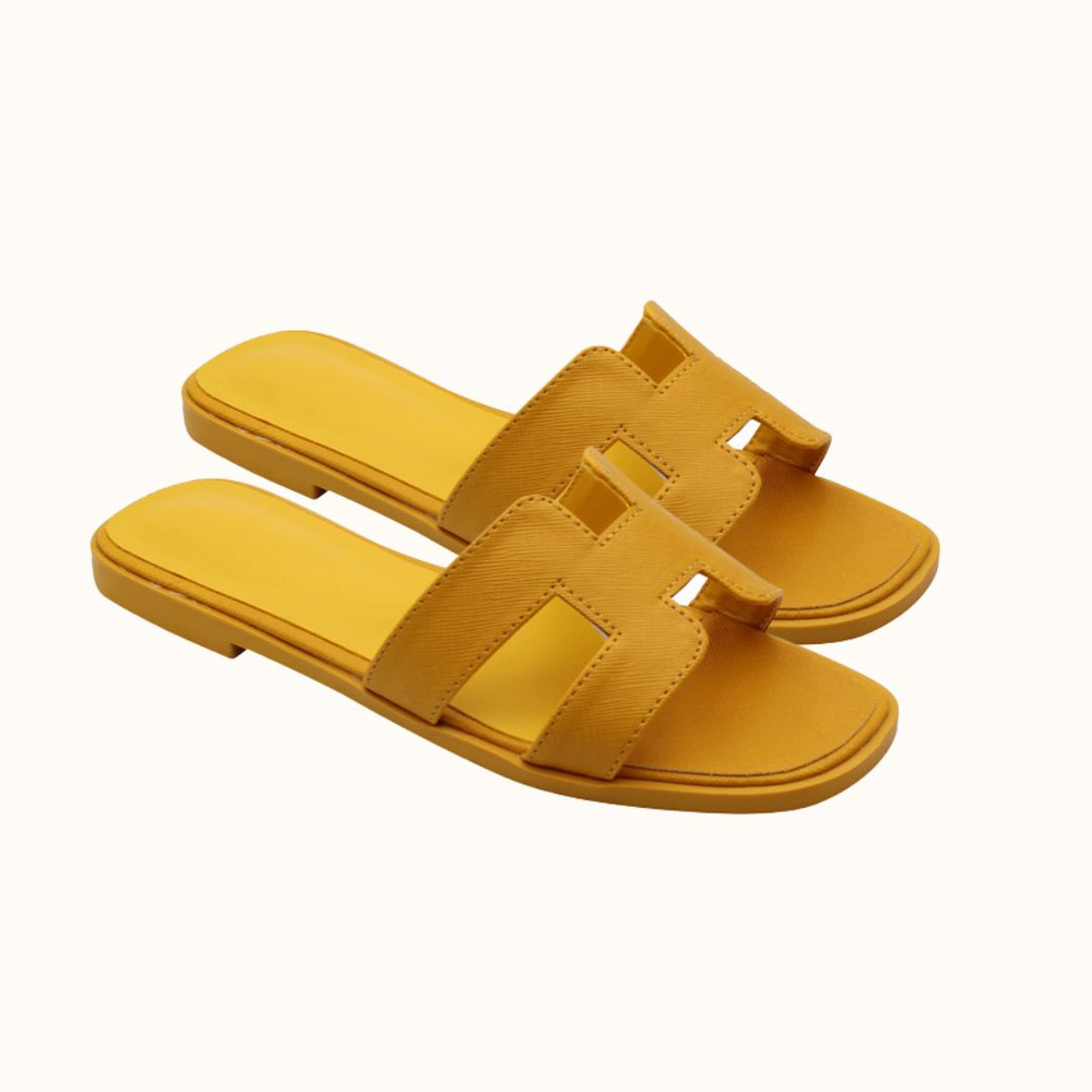 H – Zapatillas de cuero a la moda para damas | Cómodas y suaves