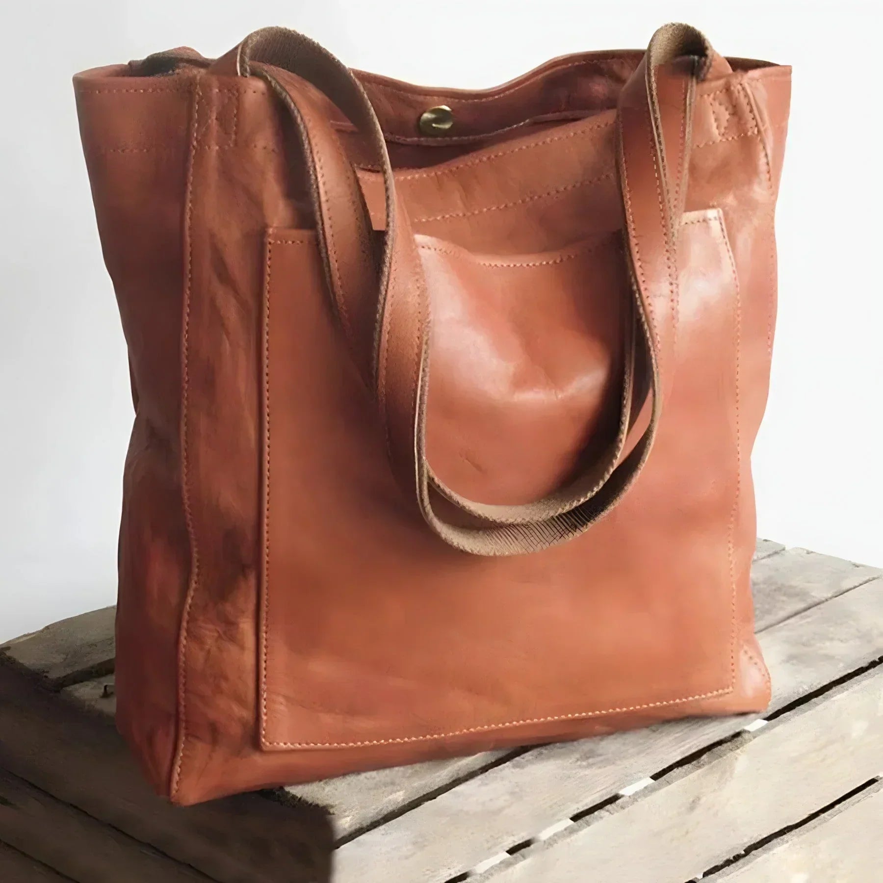 Janina Leren Schoudertas Dames - Stijlvolle Zwarte Schoudertas voor Elke Gelegenheid-3