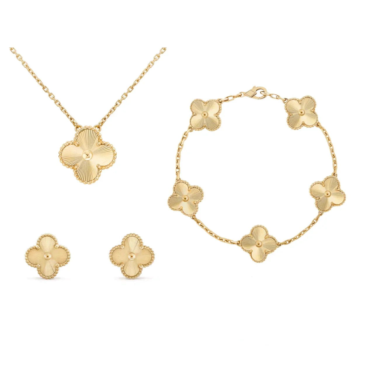 FLOREN – Set di Braccialetti Quadrifoglio 3-in-1 Elegante