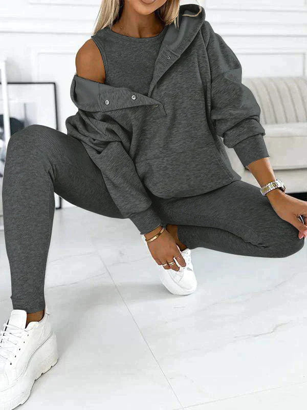 JULIE – Set di Abbigliamento Casual Femminile Confortevole | Accogliente e Elegante Primavera ed Estate