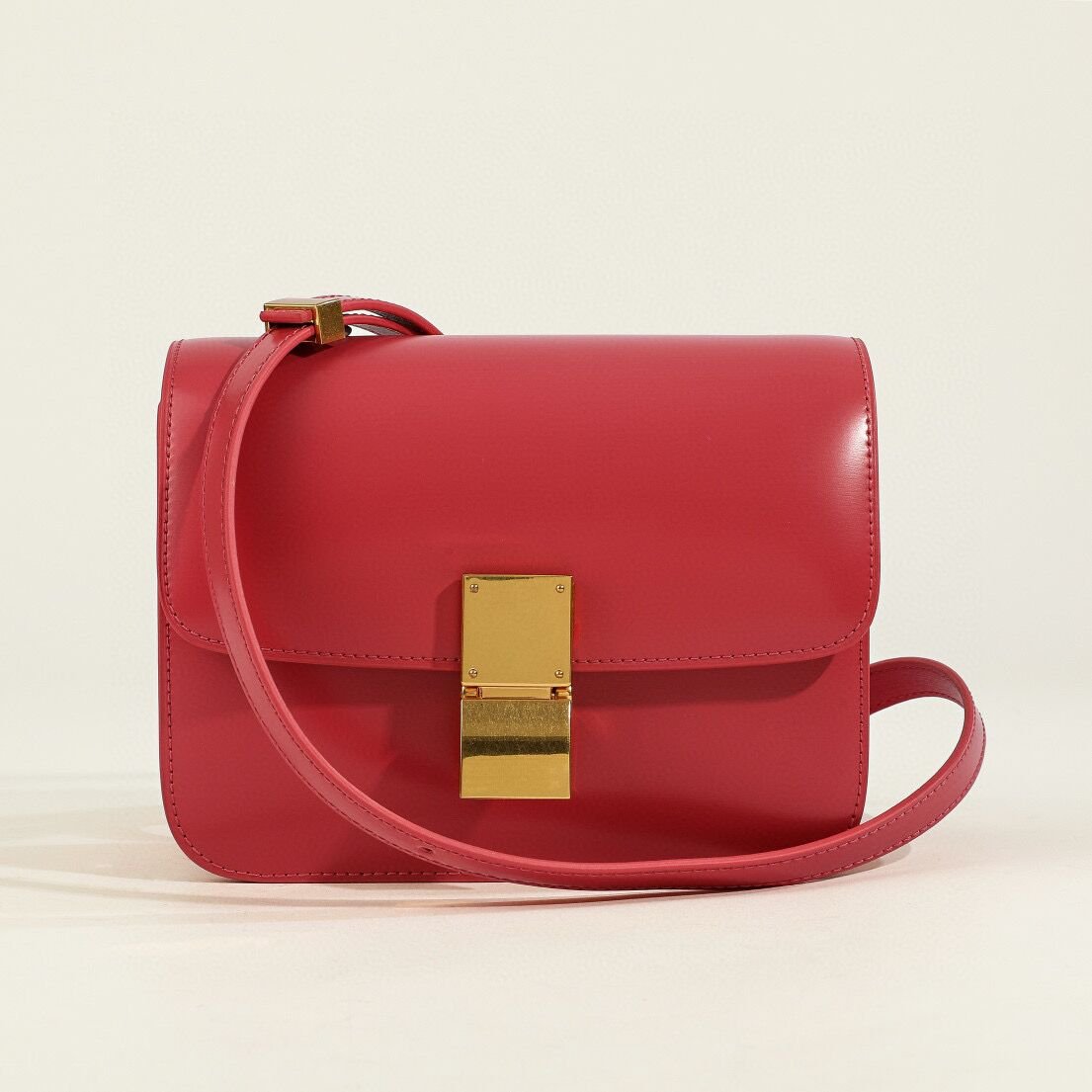 Variant image for Zwarte Leren Schoudertas Dames Klassieke Flap Box Trevino Stijl-5