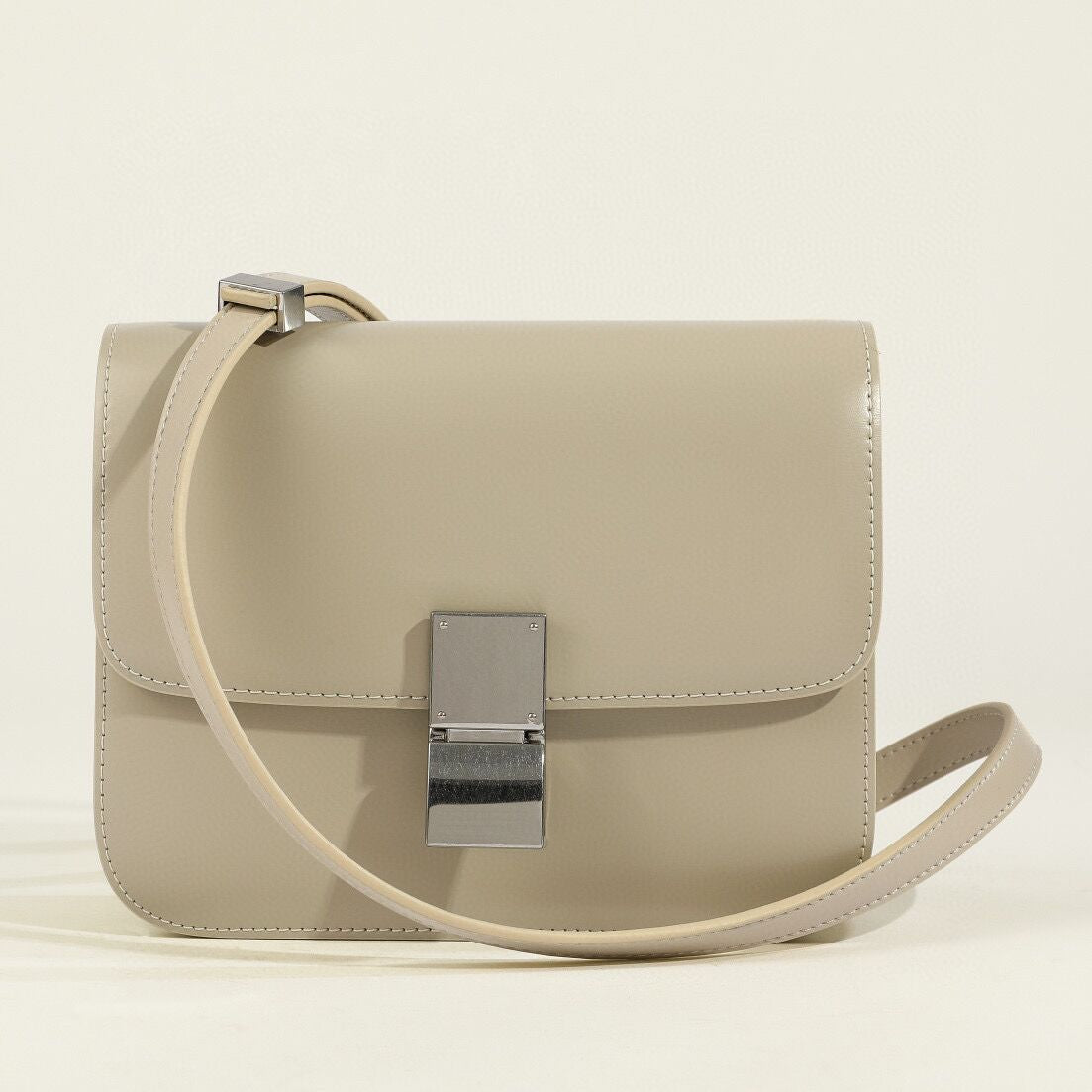 Variant image for Zwarte Leren Schoudertas Dames Klassieke Flap Box Trevino Stijl-6