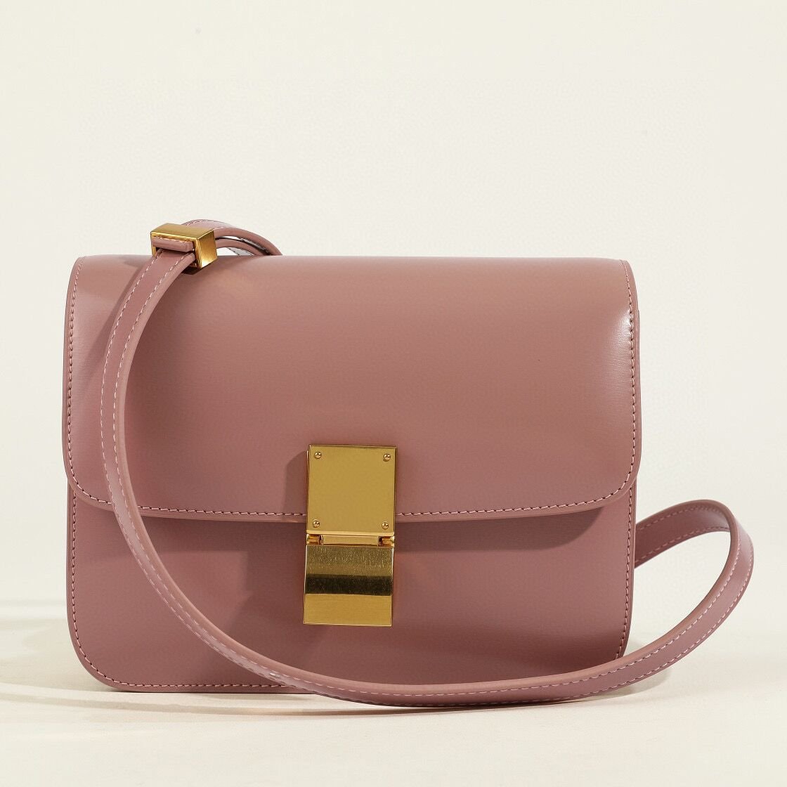 Variant image for Zwarte Leren Schoudertas Dames Klassieke Flap Box Trevino Stijl-4
